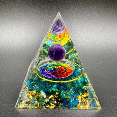Orgon Pyramid Amethyst Protection Reiki Generator