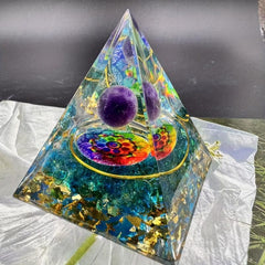 Orgon Pyramid Amethyst Protection Reiki Generator