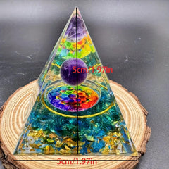 Orgon Pyramid Amethyst Protection Reiki Generator