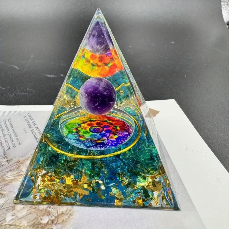 Orgon Pyramid Amethyst Protection Reiki Generator