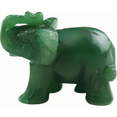 Green Aventurine Elephant Decor Set