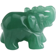Green Aventurine Elephant Decor Set