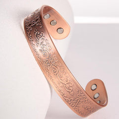 Copper Magnetic Bracelet Tree Of Love Cuff Bangle 6 Magnets Jewelry Gift