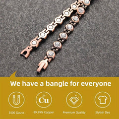 Magnetic Copper Anklet Bracelet 99.99% Pure Copper with Magnets for Feet Health