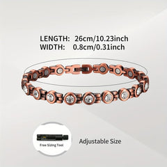 Magnetic Copper Anklet Bracelet 99.99% Pure Copper with Magnets for Feet Health