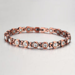 Magnetic Copper Anklet Bracelet 99.99% Pure Copper with Magnets for Feet Health