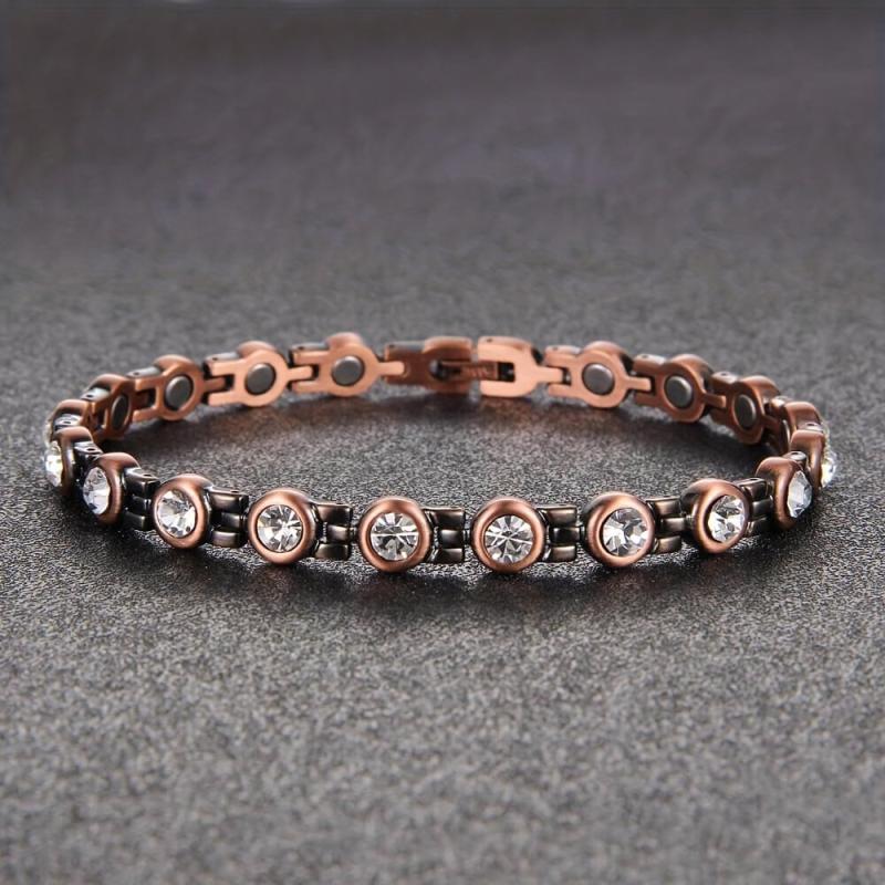 Magnetic Copper Anklet Bracelet 99.99% Pure Copper with Magnets for Feet Health