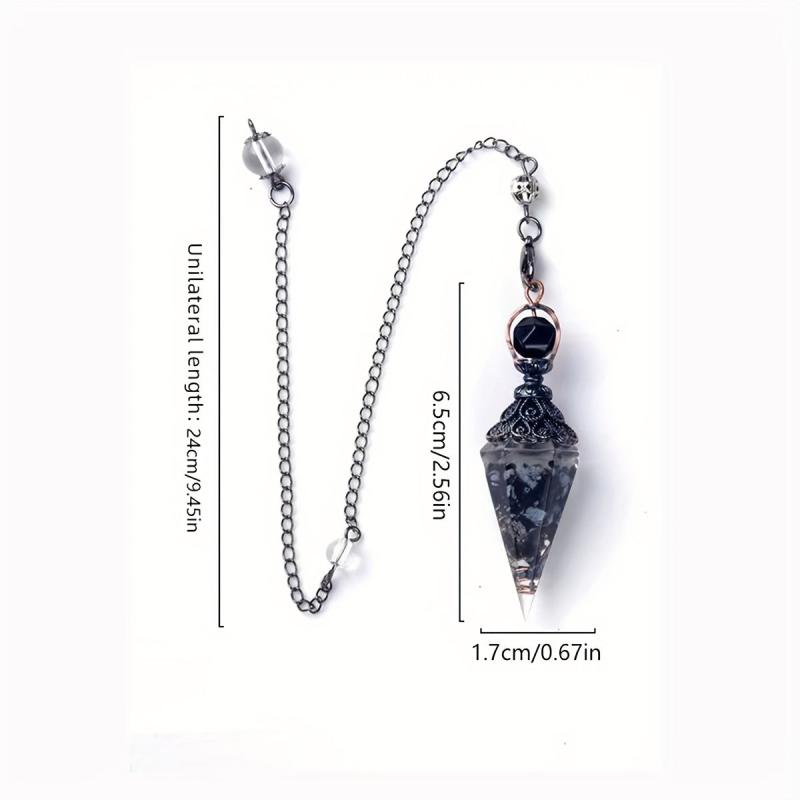 Resin Stone Pendulum Crystal Agate Hexagon Cone Pendant