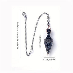 Resin Stone Pendulum Crystal Agate Hexagon Cone Pendant