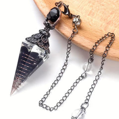 Resin Stone Pendulum Crystal Agate Hexagon Cone Pendant
