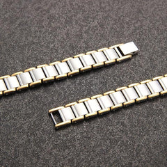 Men's Titanium Steel Magnetic Bracelet Adjustable Silver
