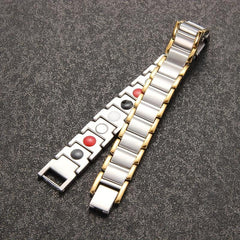 Men's Titanium Steel Magnetic Bracelet Adjustable Silver