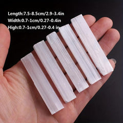 5pcs Raw Selenite Crystal Stick Healing Crystals Selenite Wand
