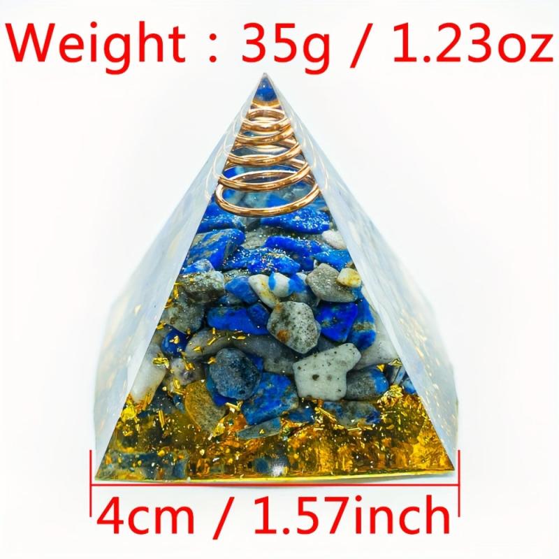 1pc AierCrystal 3 Natural Crystal Pyramid Energy Quartz Amethyst Reiki Crystal