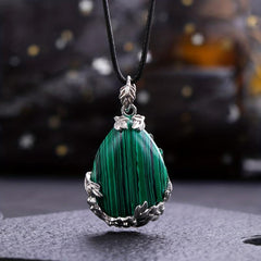 Natural Stone Pendant Rose Water Drop Healing Crystal Necklace DIY Jewelry