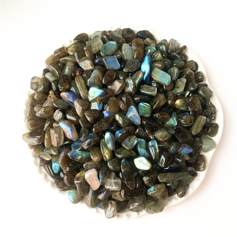 100g Natural Labradorite Crystal Chips Polished Stones for Healing & Decoration