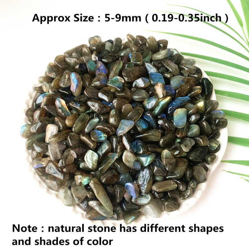 100g Natural Labradorite Crystal Chips Polished Stones for Healing & Decoration