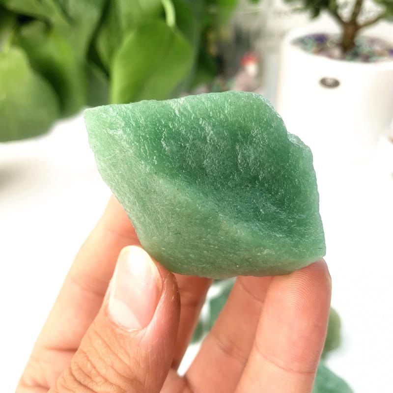 3pcs Green Aventurine Raw Healing Crystal Stone Home Decor & Aromatherapy