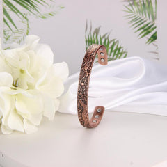 Vintage Dragon & Phoenix Pattern Copper Magnetic Bracelet