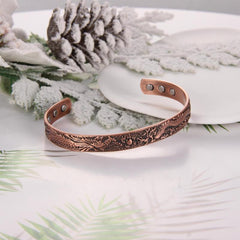 Vintage Dragon & Phoenix Pattern Copper Magnetic Bracelet