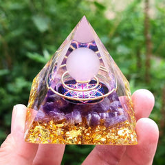 Magic Moon Orgonite Pyramid for Healing