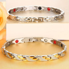 Women's Titanium Steel Magnetic Therapy Bracelet with Adjustment Tool
