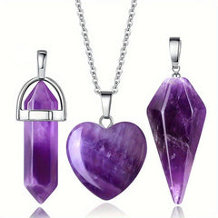 3pcs Crystal Agate Necklace Set - Perfect Gift for Women
