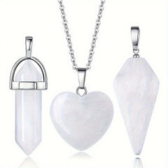 3pcs Crystal Agate Necklace Set - Perfect Gift for Women