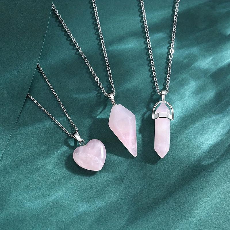 3pcs Crystal Agate Necklace Set - Perfect Gift for Women