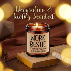 Scented Jar Candle for Coworker - Funny Farewell Gift