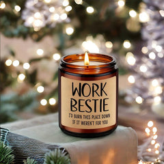 Scented Jar Candle for Coworker - Funny Farewell Gift