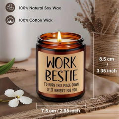 Scented Jar Candle for Coworker - Funny Farewell Gift