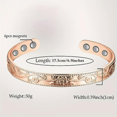 Vintage Flower Magnetic Bracelet | Classic Jewelry Gift