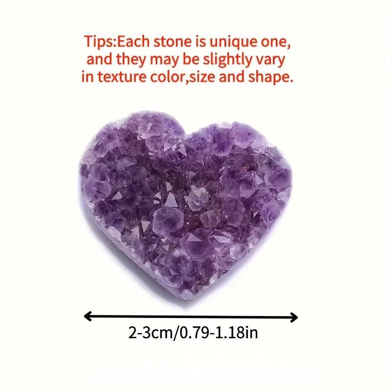 Amethyst Heart Healing Stone Home Decor Gift DIY Jewelry
