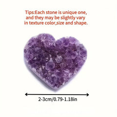 Amethyst Heart Healing Stone Home Decor Gift DIY Jewelry