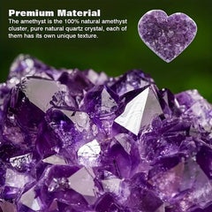 Amethyst Heart Healing Stone Home Decor Gift DIY Jewelry