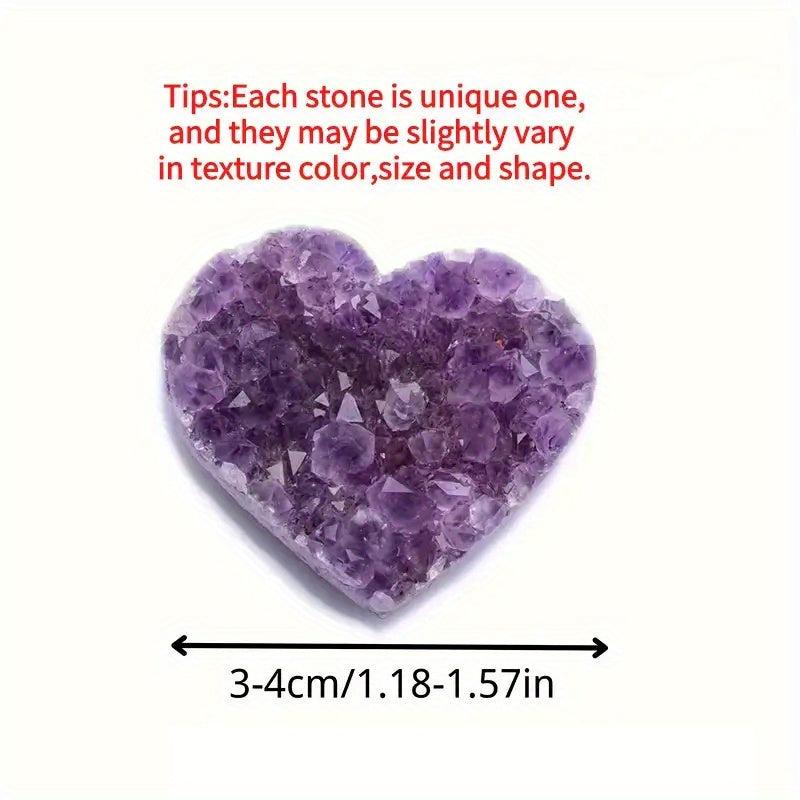 Amethyst Heart Healing Stone Home Decor Gift DIY Jewelry