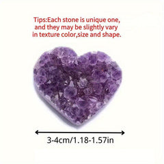 Amethyst Heart Healing Stone Home Decor Gift DIY Jewelry