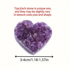 Amethyst Heart Healing Stone Home Decor Gift DIY Jewelry