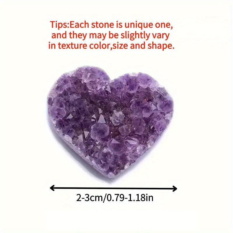 Amethyst Heart Healing Stone Home Decor Gift DIY Jewelry