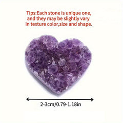 Amethyst Heart Healing Stone Home Decor Gift DIY Jewelry