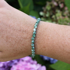 Natural Green Energy Crystal Bracelet for Yoga Meditation Gift