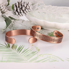 Men's Copper Magnetic Bracelet, Adjustable Cuff Bangle, Father's Day Gift