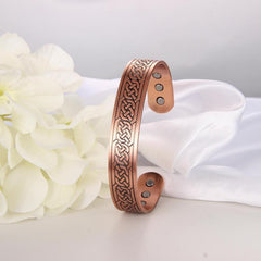 Men's Copper Magnetic Bracelet, Adjustable Cuff Bangle, Father's Day Gift