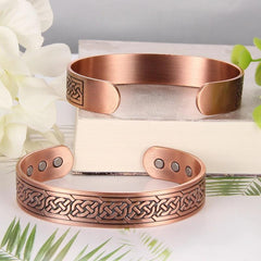 Men's Copper Magnetic Bracelet, Adjustable Cuff Bangle, Father's Day Gift