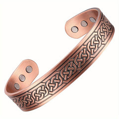 Men's Copper Magnetic Bracelet, Adjustable Cuff Bangle, Father's Day Gift