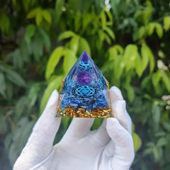 Orgonite Pyramid Crystal Positive Energy Attracts Wealth Home Office Decor