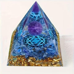 Orgonite Pyramid Crystal Positive Energy Attracts Wealth Home Office Decor