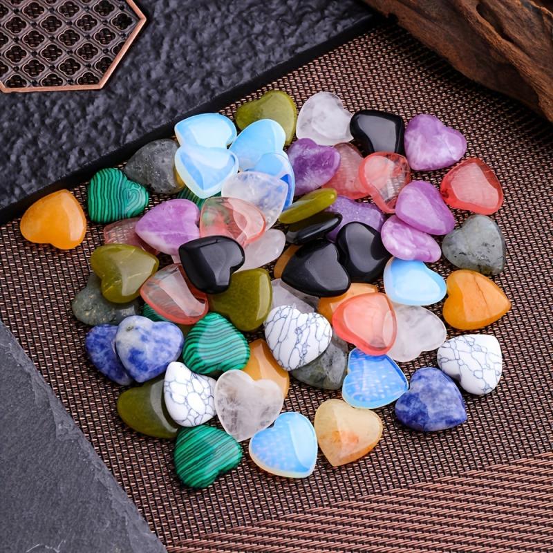 Random Heart Crystals Stones Healing Crystal Palm Love Shaped Gemstones Set