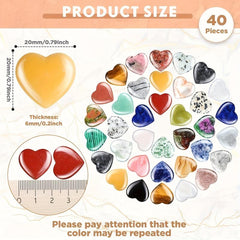 Random Heart Crystals Stones Healing Crystal Palm Love Shaped Gemstones Set